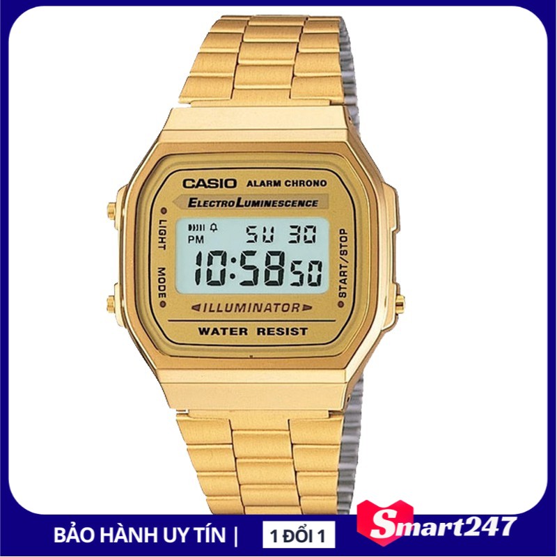 [Mã FARSBR243 giảm 15% đơn 249K] Đồng hồ unisex Casio chính hãng Anh Khuê A168WG-9WDF (36mm)