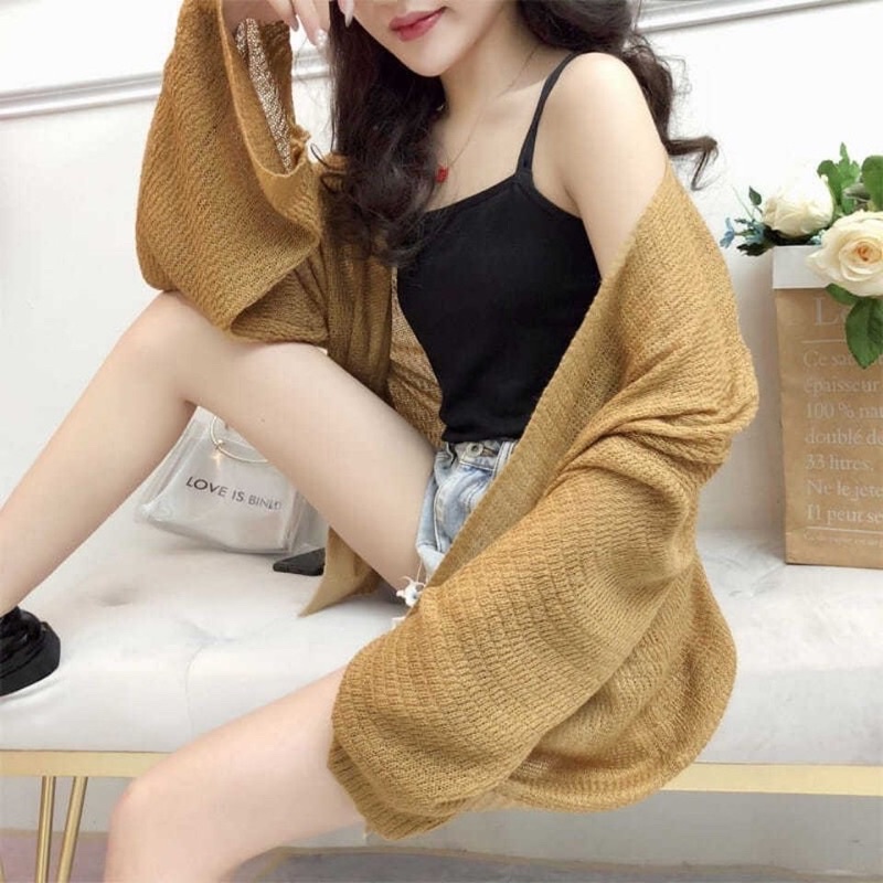 Áo len Cadigan choàng