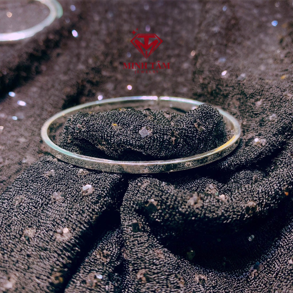 Vòng tay đôi bạc ta khắc tên theo yêu cầu,Lắc tay đôi bạc ta có bán lẻ 1 chiếc-Minh Tâm Jewelry