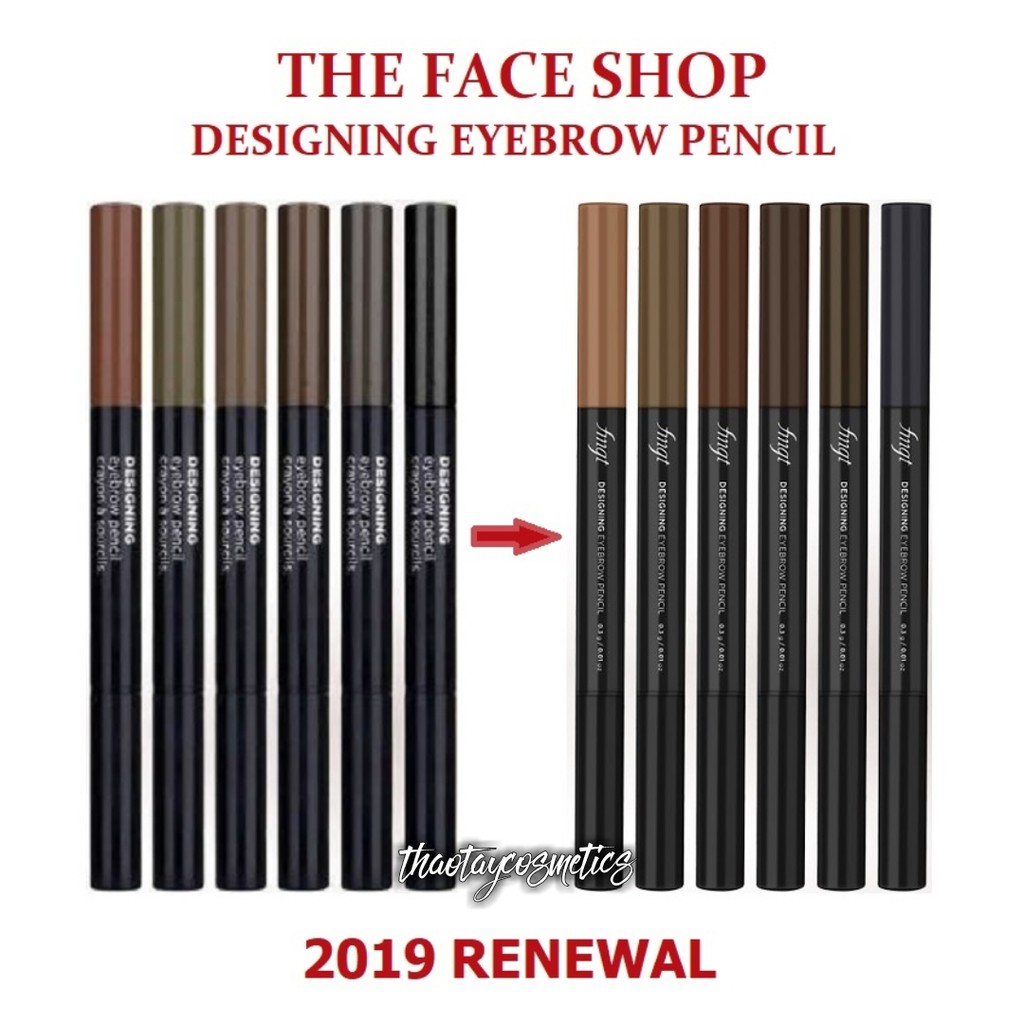 [Auth] Chì kẻ mày 2 đầu The Face Shop Designing Eyebrow Pencil