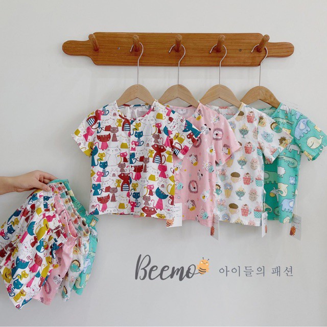 Set bộ thô hàn cộc tay thấm hút mồ hôi cho bé trai/bé gái - Sukids quần áo trẻ em