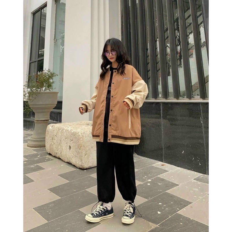 Áo khoác dù bomber lót lưới unisex ulzzang nam nữ