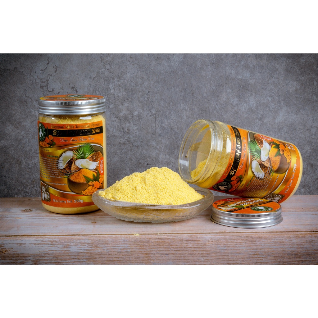Bột Nghệ Sữa Dừa Cocofarm 250g