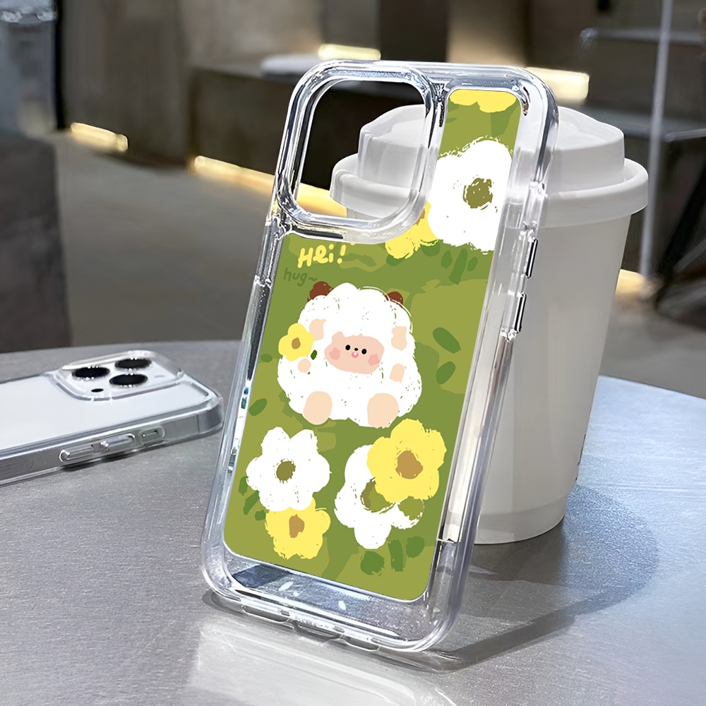 Ốp Điện Thoại Trong Suốt Hình Cừu Dễ Thương Cho iphone 14 Pro Max Plus 13 11 12 7Plus X XR XS Max 7 8 SE 2020