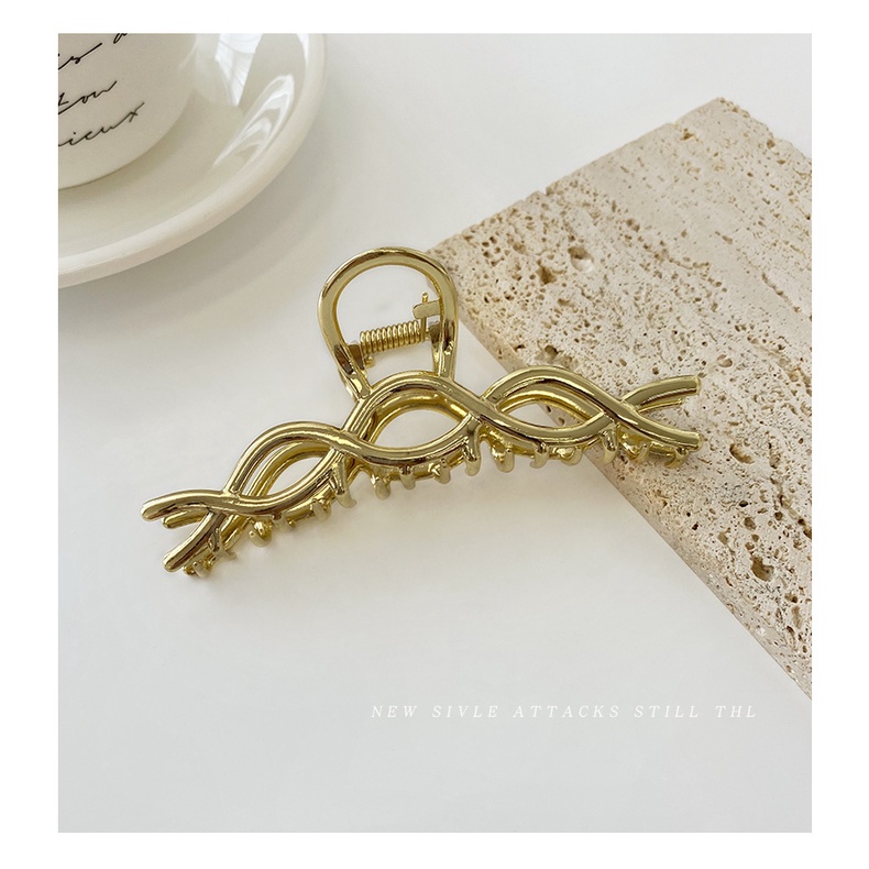 Kẹp tóc bằng kim loại nhám phong cách Hàn Quốc thiết kế thời trang cho nữ