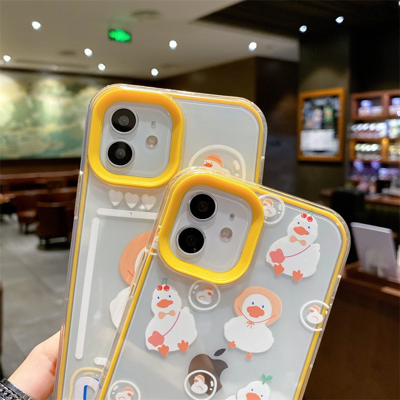Ốp điện thoại silicone họa tiết vịt thích hợp cho IPHONE 12 12PRO 12PROMAX 11PRO 11PROMAX 7 8 7PLUS 8PLUS X XS XR XSMAX