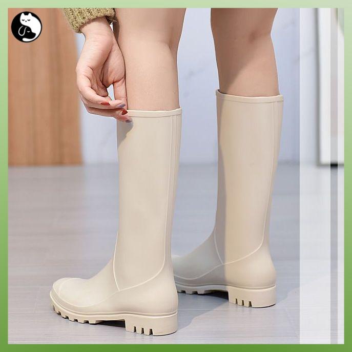 Ủng Đi Mưa Cổ Cao Đế Mềm Chống Trượt Chống Thấm Nước Dành Cho Người Lớn
