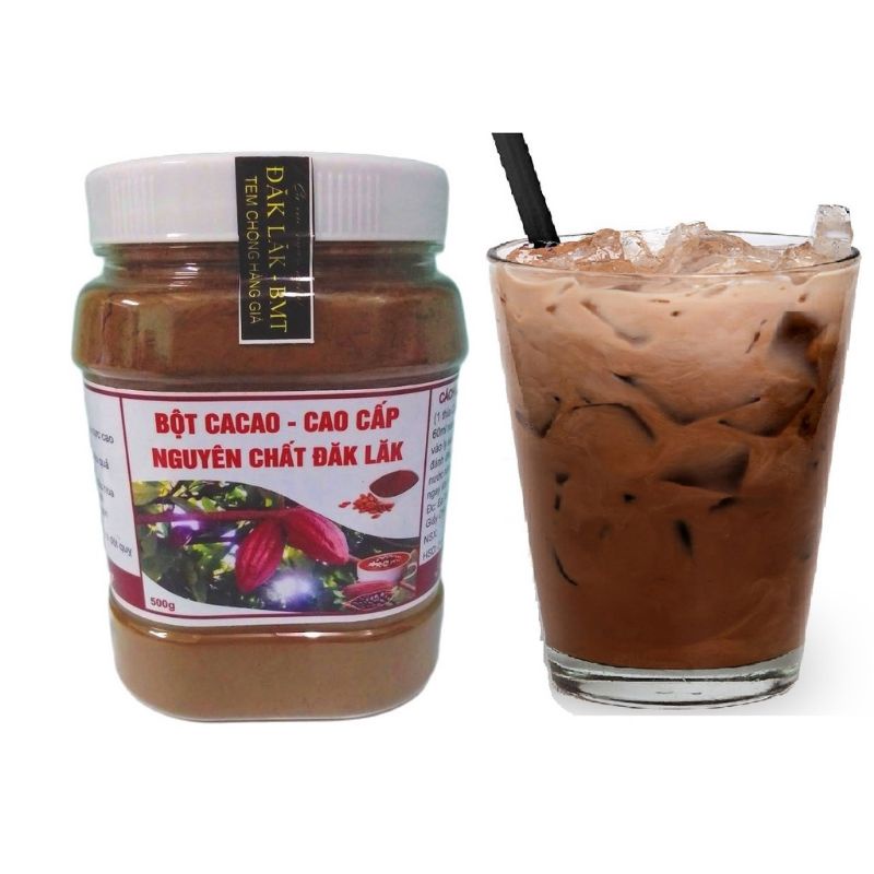 Bột Cacao Nguyên Chất Đăk Lăk Hũ 500 Gram