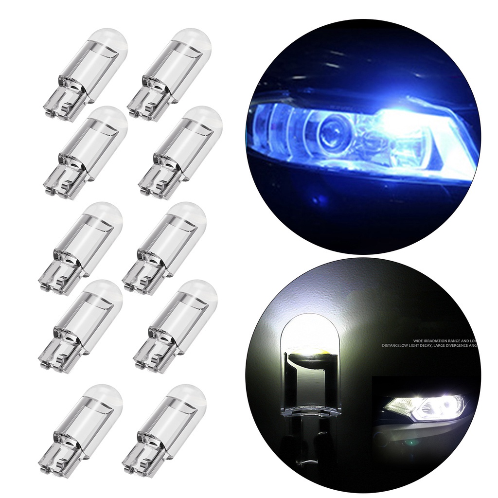 Bộ 10 Đèn Led T10 Cob 12v Ánh Sáng Trắng Cho Nội Thất Xe Hơi | BigBuy360 - bigbuy360.vn