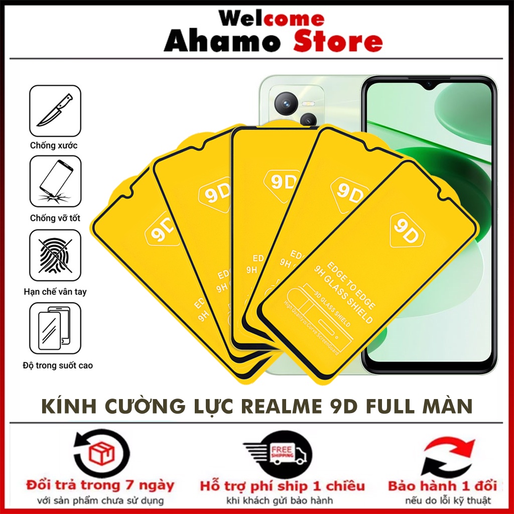 Cường lực Realme C35 C30 C31 C3 C12 C15 C2 C17 C1 X2 Q XT C11 C20 C21y C25y C25 C25s Narzo 20A 30A 50A 50i Q2i Kính