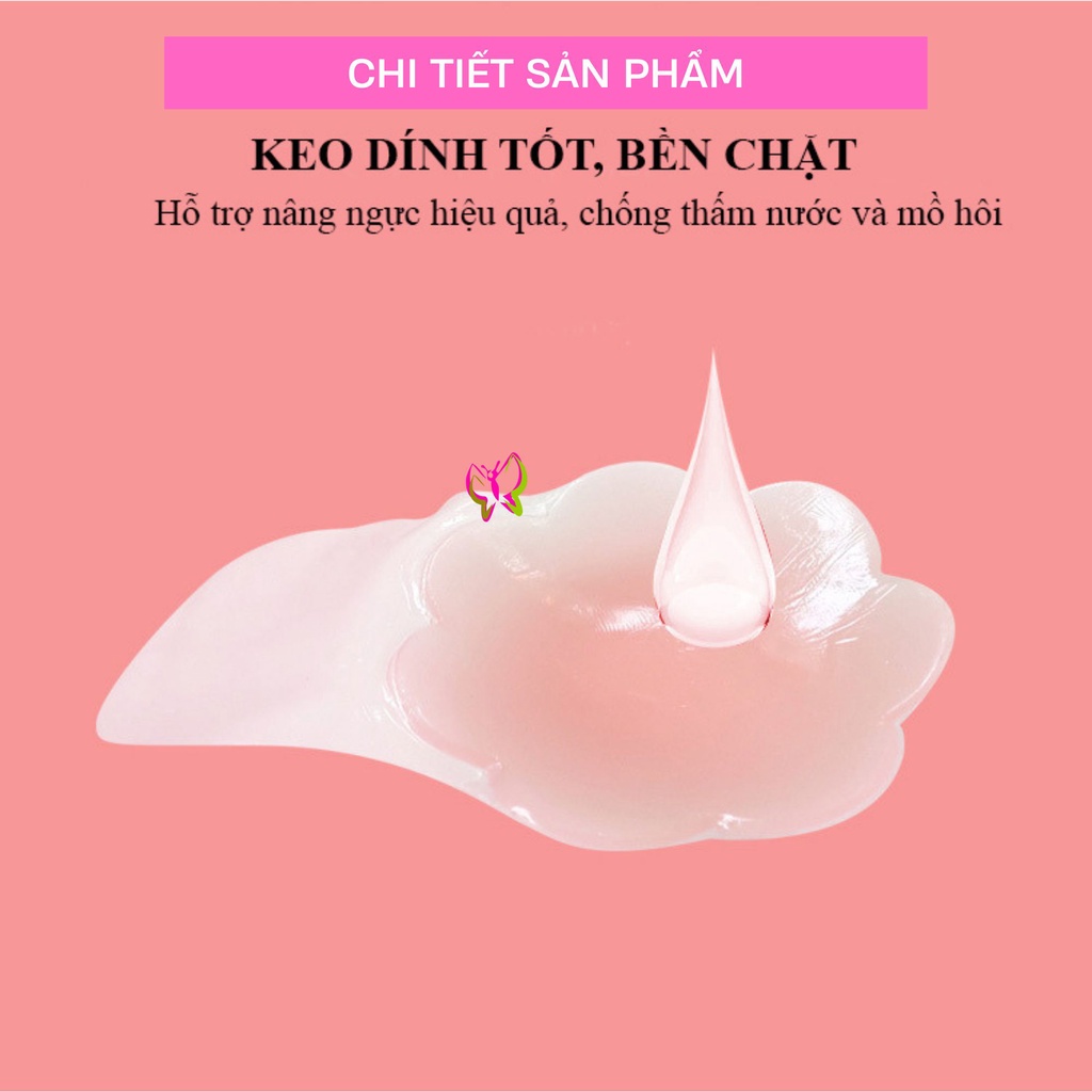 Miếng dán nâng ngực, dán ti nâng ngực silicon dùng nhiều lần, nhỏ gọn, tiện lợi, thay áo ngực  Anna Shop