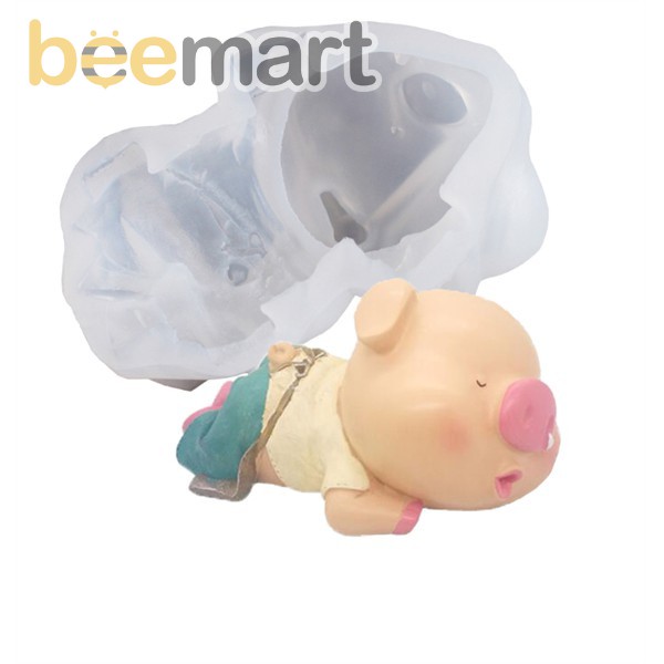 Khuôn silicon hình con heo 4D size lớn