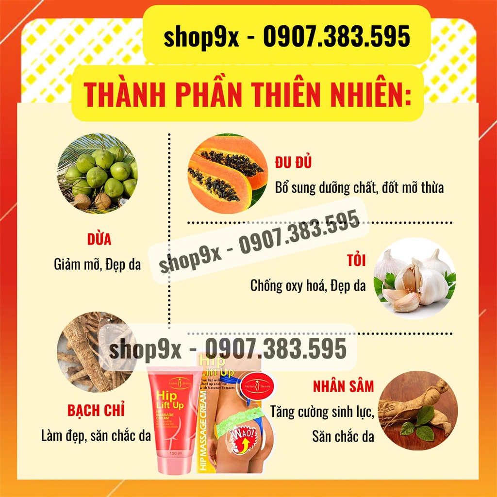 Kem Massage Nở Mông Ngực HIP LIFT UP / Bust Enlarge Dưỡng Da Săn Chắc Aichun