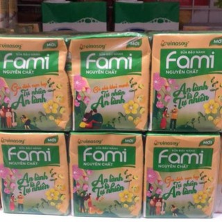Sữa đậu nành Fami nguyên chất (6 hộp * 200ml) tlmtbb