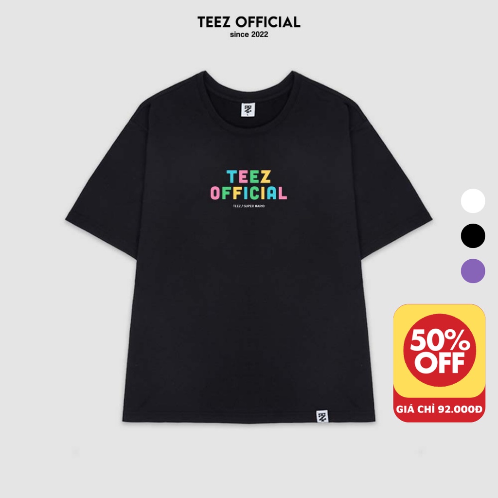 Áo Thun TEEZ - TZ1037 Unisex Nam Nữ TEEZ Form Rộng Tay Lỡ Freesize
