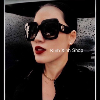 Kính râm guc mắt vuông bản to oversize