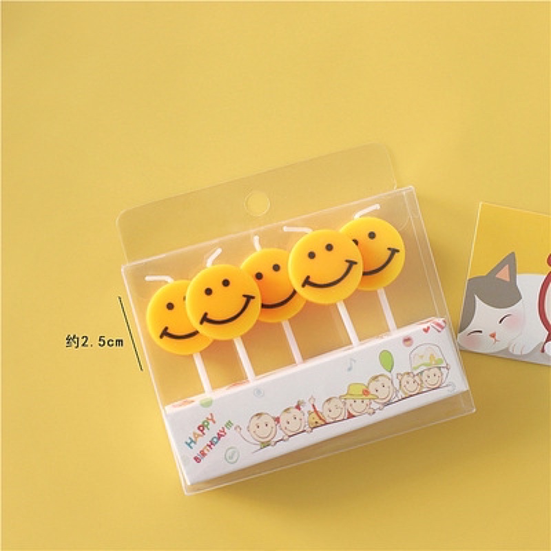 Nến Mặt Cười Cute 1c Trang Trí Bánh Kem - Yori Party