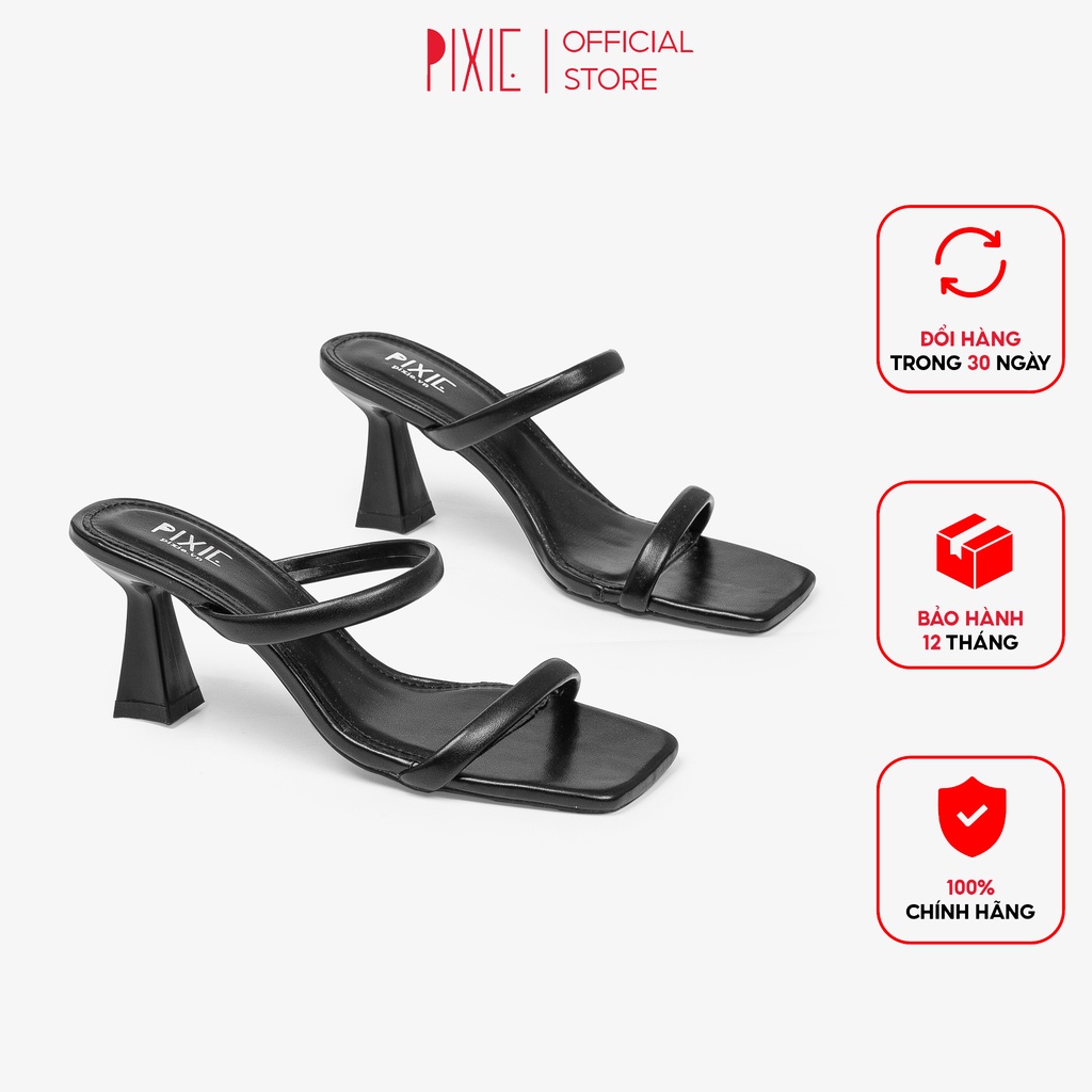 Guốc Cao Gót 7cm Hai Quai X974 Pixie