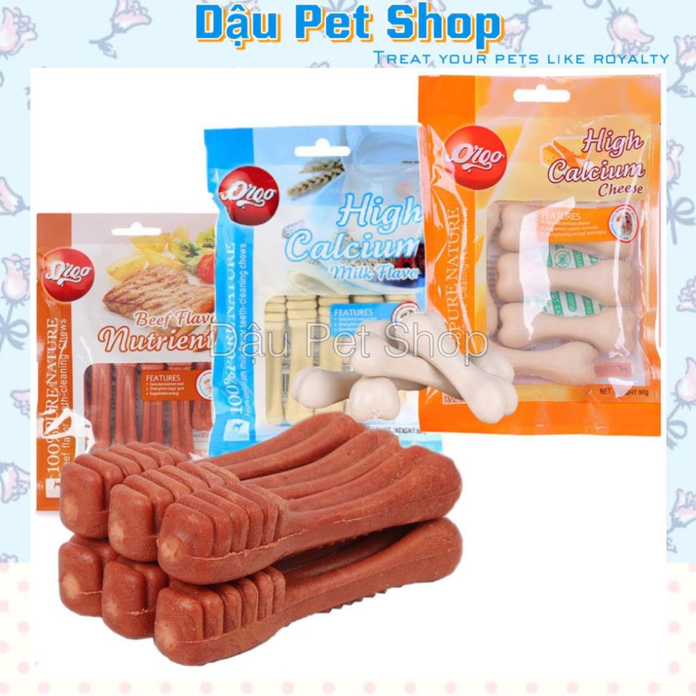 [Mã PET50K giảm Giảm 10% - Tối đa 50K đơn từ 250K] 1 gói Xương gặm Orgo sạch răng, thơm miệng cho chó