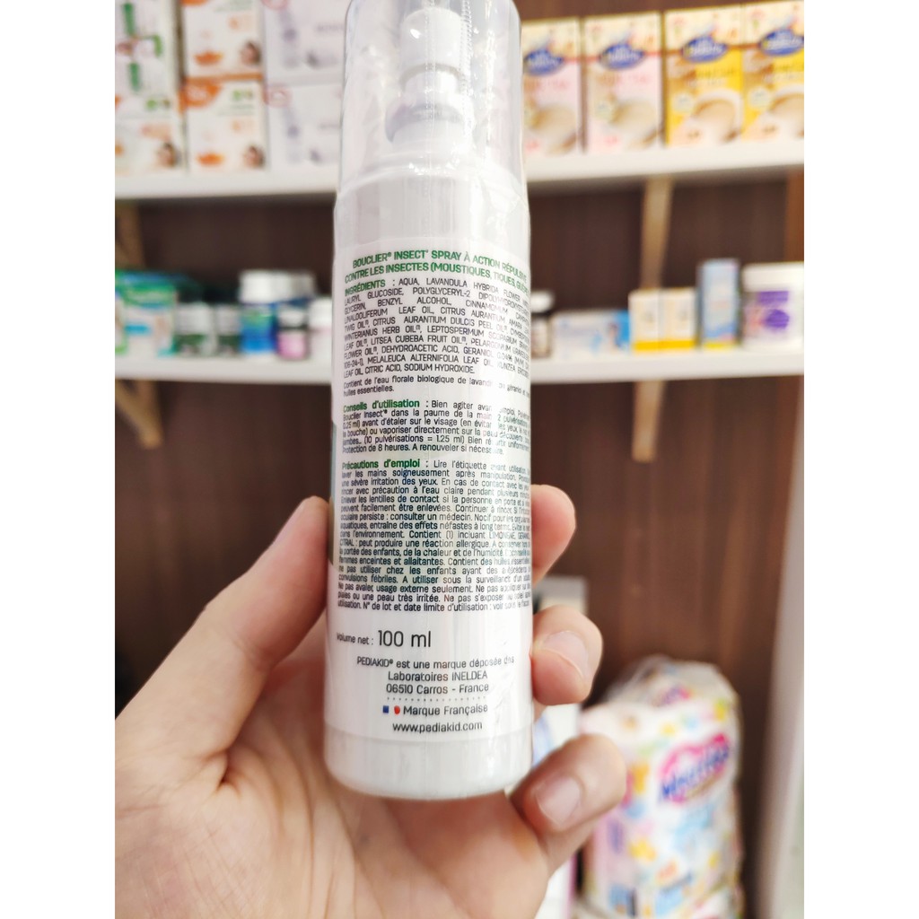 Xịt chống muỗi Pháp Pediakid 100ml cho bé