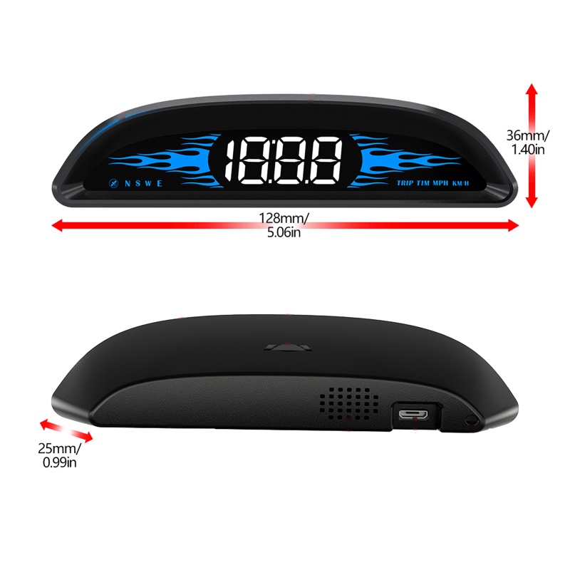 Đồng Hồ Đo Tốc Độ Kỹ Thuật Số HUD Chuyên Dụng Cho Xe Hơi