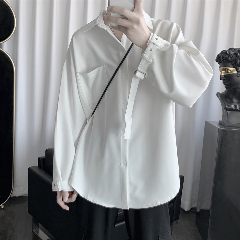 Áo sơ mi cổ bẻ tay dài phong cách Hàn Quốc sành điệu cho nam