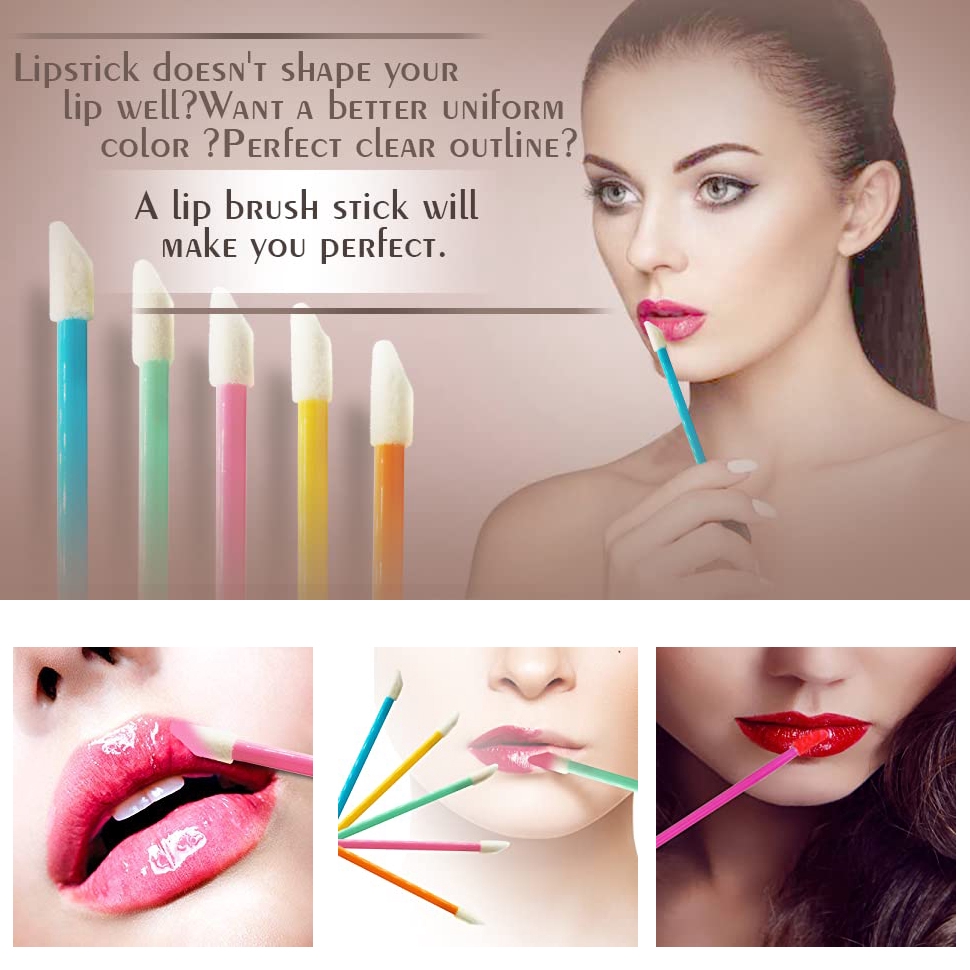 Bộ 50 Cọ Son Môi / Cọ Son Môi / Dụng Cụ Trang Điểm Làm Đẹp / Cọ Chuốt Lông Mi / Mascara Cá Nhân Dùng Một Lần