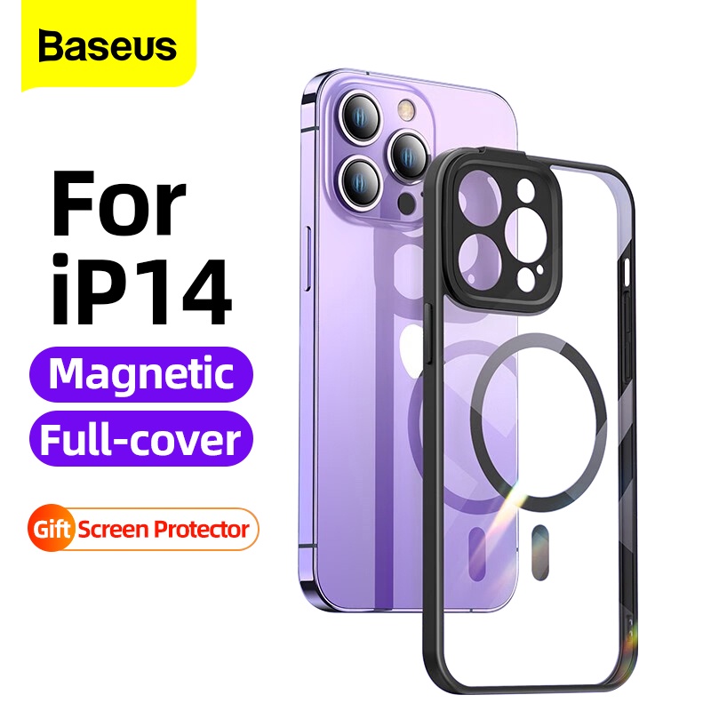 Ốp Điện Thoại Baseus Hít Nam Châm Màu Trong Suốt Chống Sốc Cho iPhone 14 Pro Max 2022