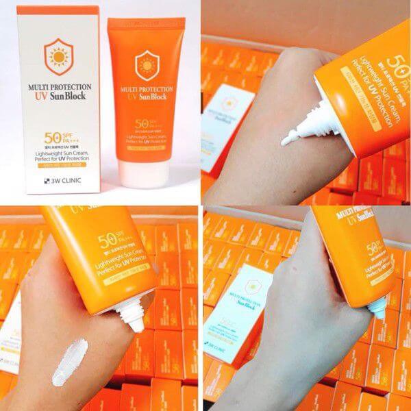 Kem Chống Nắng 3W Clinic Multi Protection UV Sun Block SPF 50+ PA+++