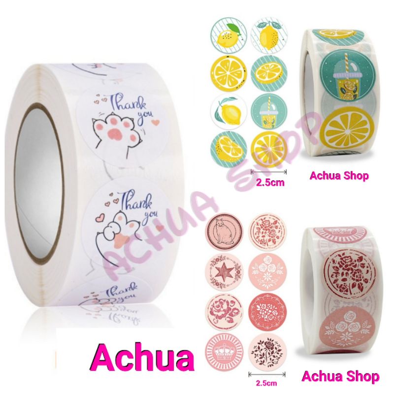 STICKER  4.3 Set 10 miếng dán sticker họa tiết vintage thank you đáng yêu