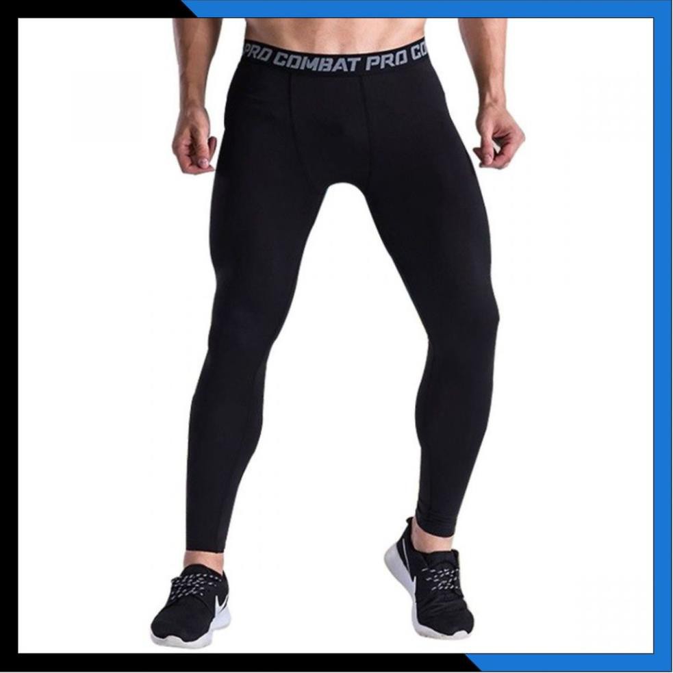 Quần giữ nhiệt nam, Quần Tập Gym Jogger LEGGING Nam Lót Trong Dài Pro Combat chơi thể thao đá banh bóng rổ bóng chuyền