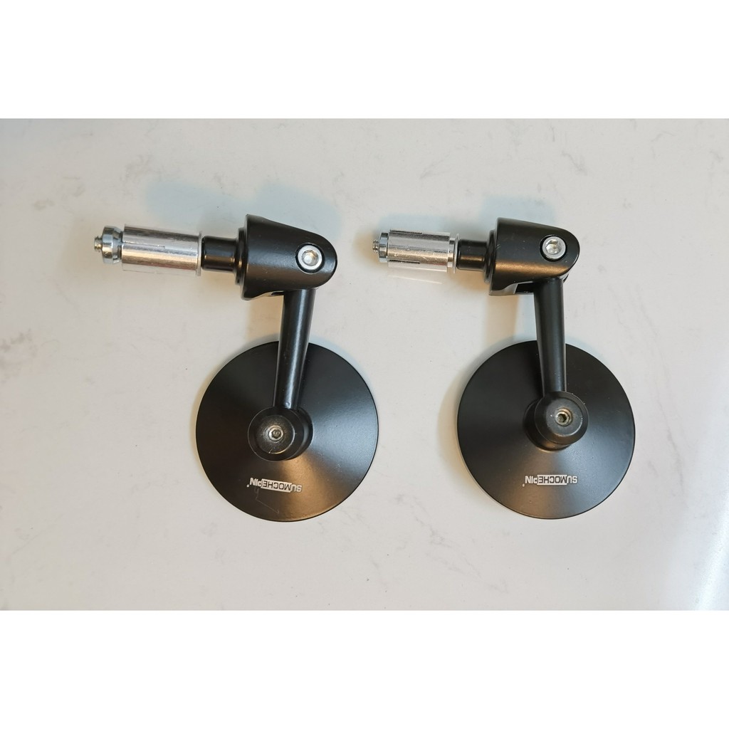 kinh hau xe may Bộ 2 Gương gù xe máy gắn ghidong  HV3 kính bằng ( giá 1 cặp đen )