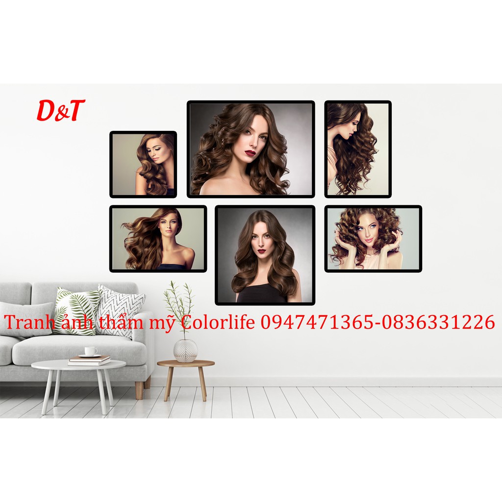 BỘ TRANH TIỆM TÓC TRANH SALON SIÊU ĐẸP GIÁ XƯỞNG K66 COLORLIFE