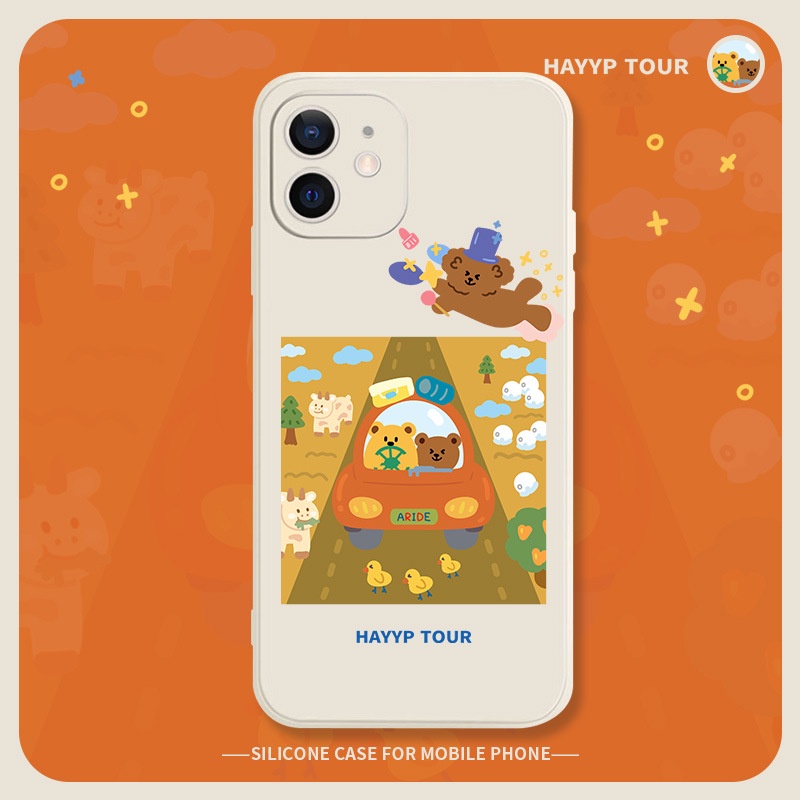 Ốp lưng iphone cạnh vuông happy tour siêu cool ốp iphone vuông BVC X / XS 11promax 8plus 13Pro 12Pro X XS XR 7 Plus