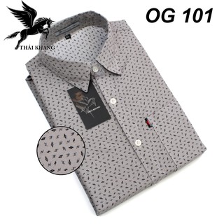 Áo sơ mi tay ngắn nam trung niên chất liệu kate mát loại áo sơ mi nam cho bố form rộng thoải mái OG1