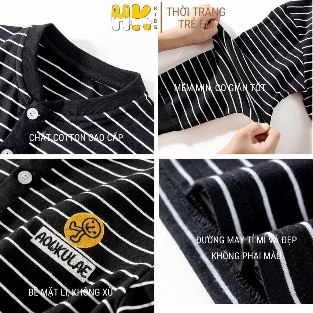 Áo thun dài tay bé trai AKL, áo phông thu đông cao cấp chất COTTOT mềm mịn size đại cho các bé lớn - HK KIDS (2951)