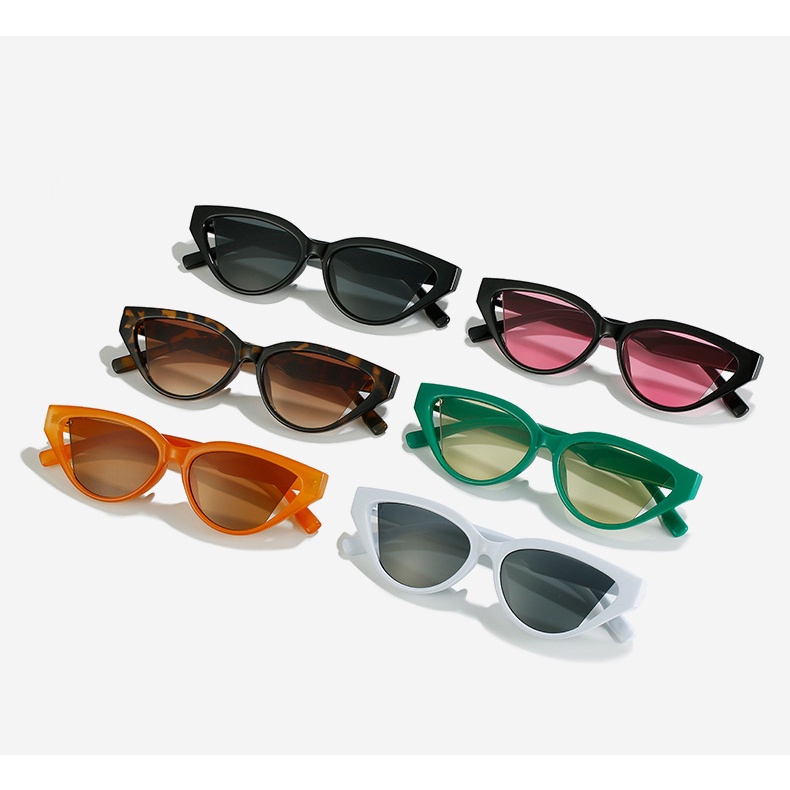 Kính Mát Gọng Mắt Mèo Tam Giác Chống Tia UV400 Thời Trang Dành Cho Nữ