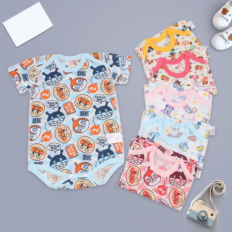 Bộ Áo Liền Quần Hoạt Hình Xinh Xắn Ngắn Tay Dành Cho Bé
