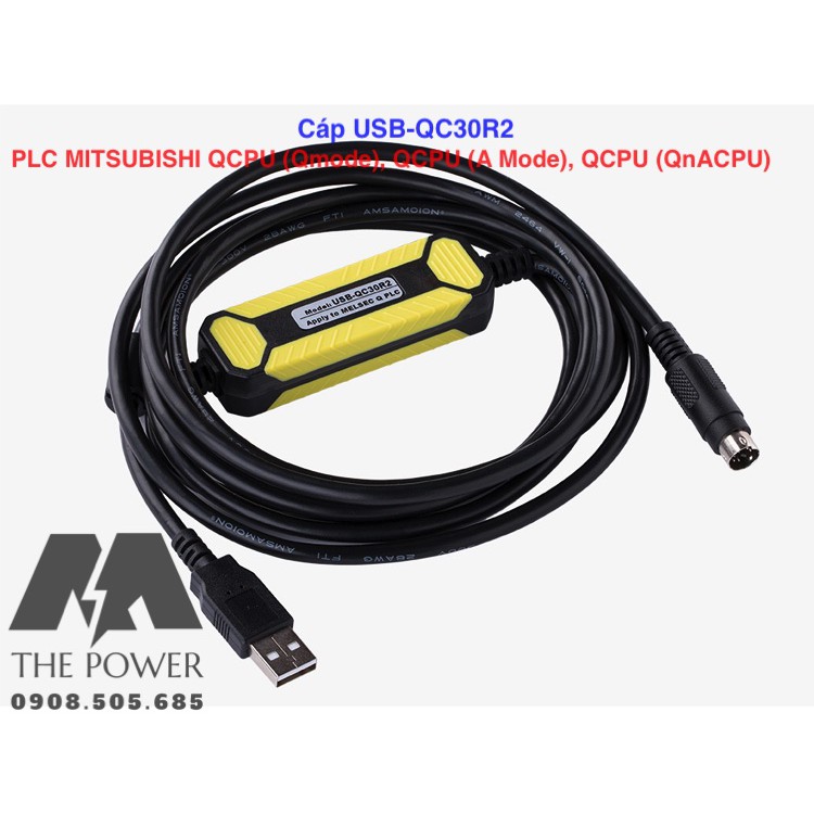 Cáp lập trình PLC Mitsubishi USB-QC30R2 cho dòng PLC MITSUBISHI MELSEQ Q