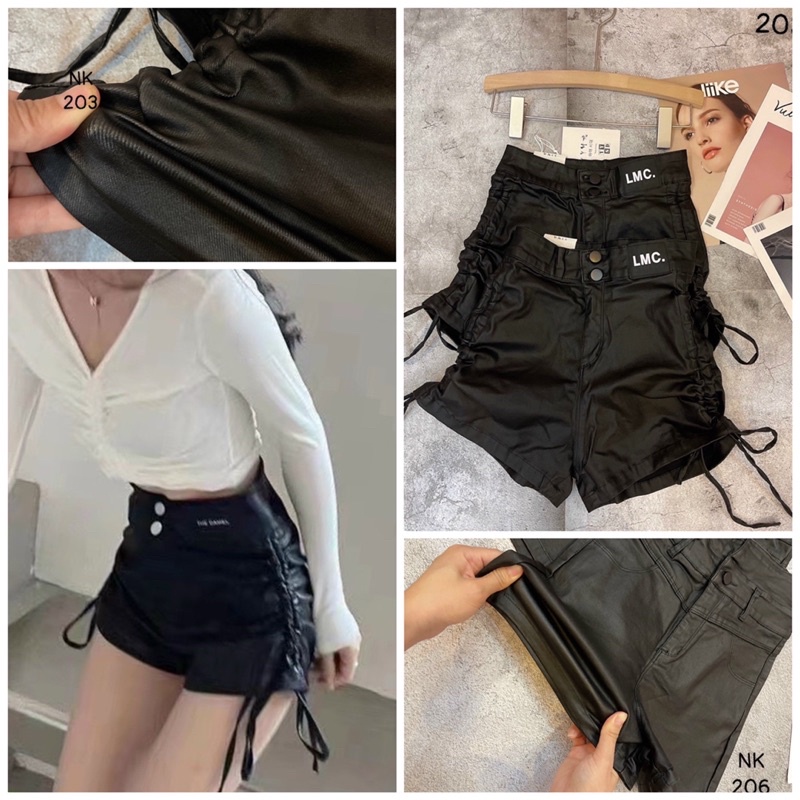 Tổng Hợp Các Mẫu Quần Xooc Da Co Dãn Hot Hit Tôn Mông Siêu Đẹp