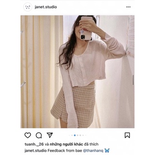 Áo cardigan croptop janet studio fresize