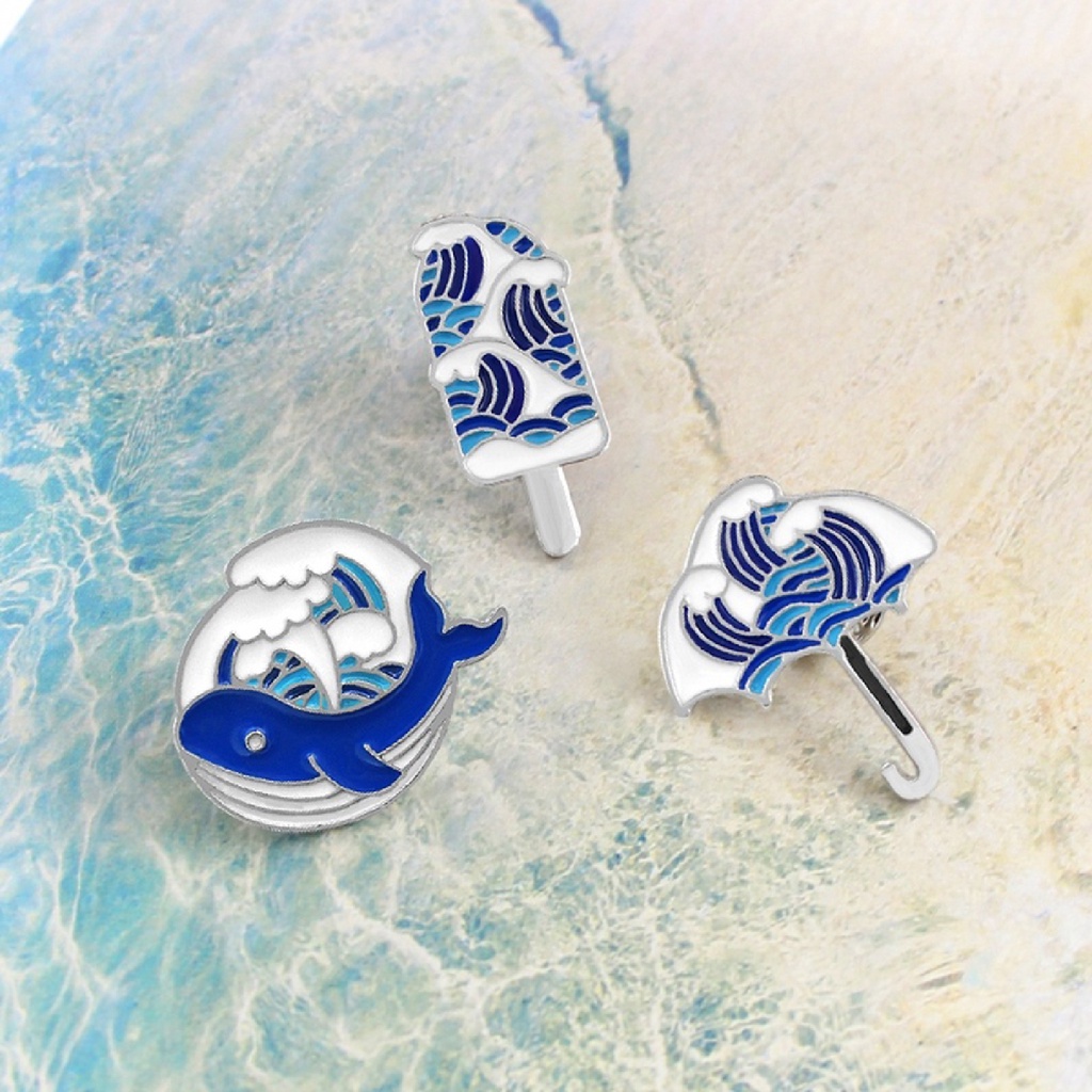 Ghim cài áo kim loại hình dáng độc đáo thời trang Unisex