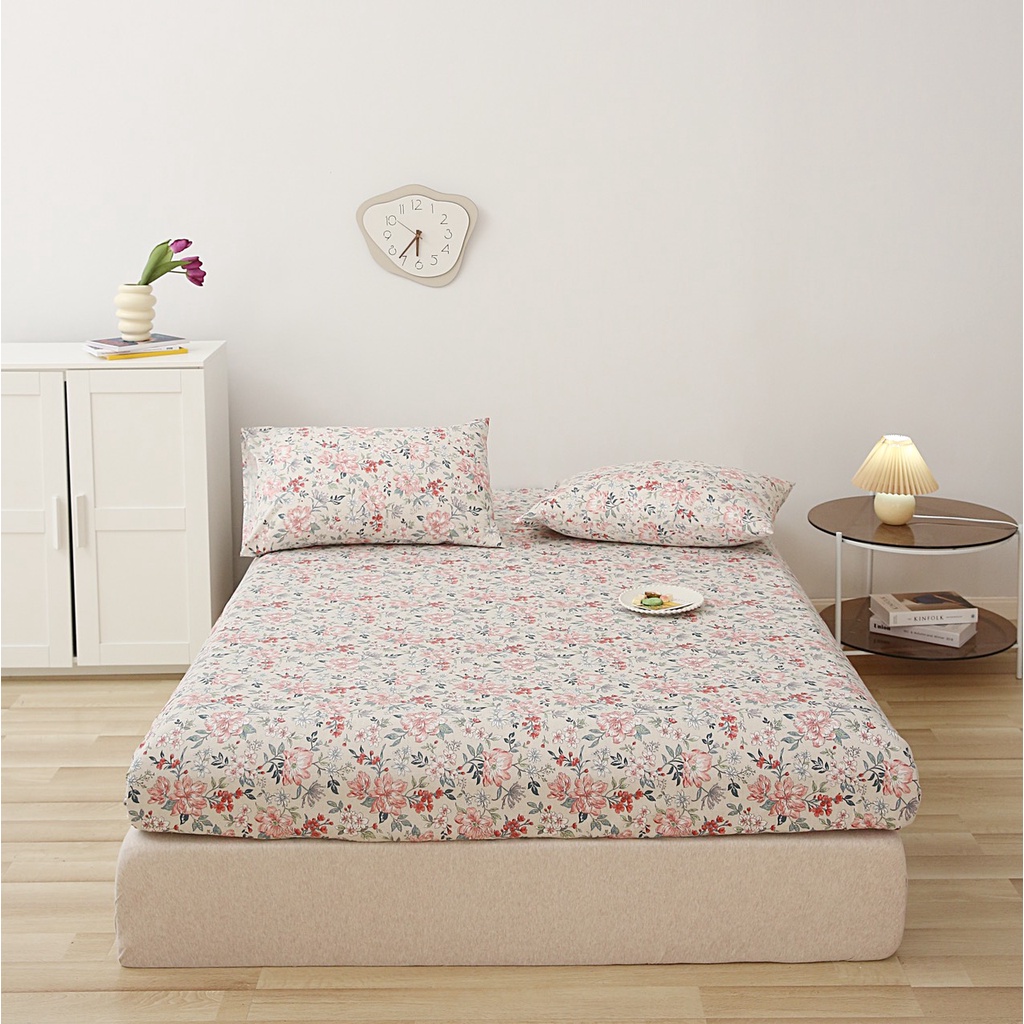 Bộ Ga Gối Cotton-Ga Gối Chất Liệu Cotton 100% Thoáng mát Không Xổ Lông, Phai Mầu Đủ Kích Thước
