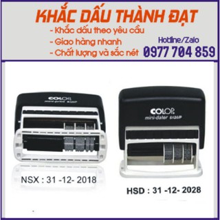 [HSD: DD-MM-YYYY] Con dấu hạn sử dụng dùng trên mọi chất liệu (Colop S120/P)