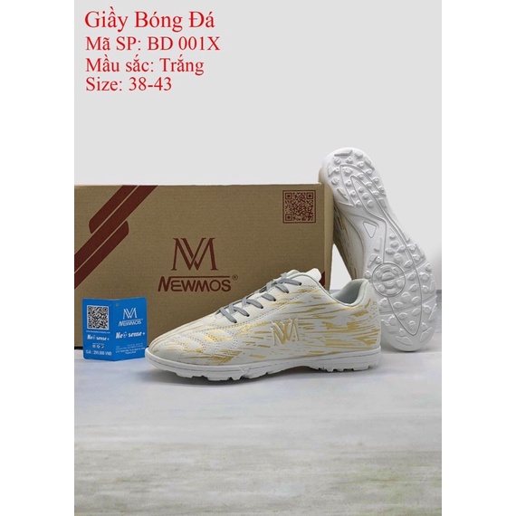 Giày đá bóng sân cỏ nhân tạo chính hãng Newmos Neosense Plus, khâu full đế, form ôm chân