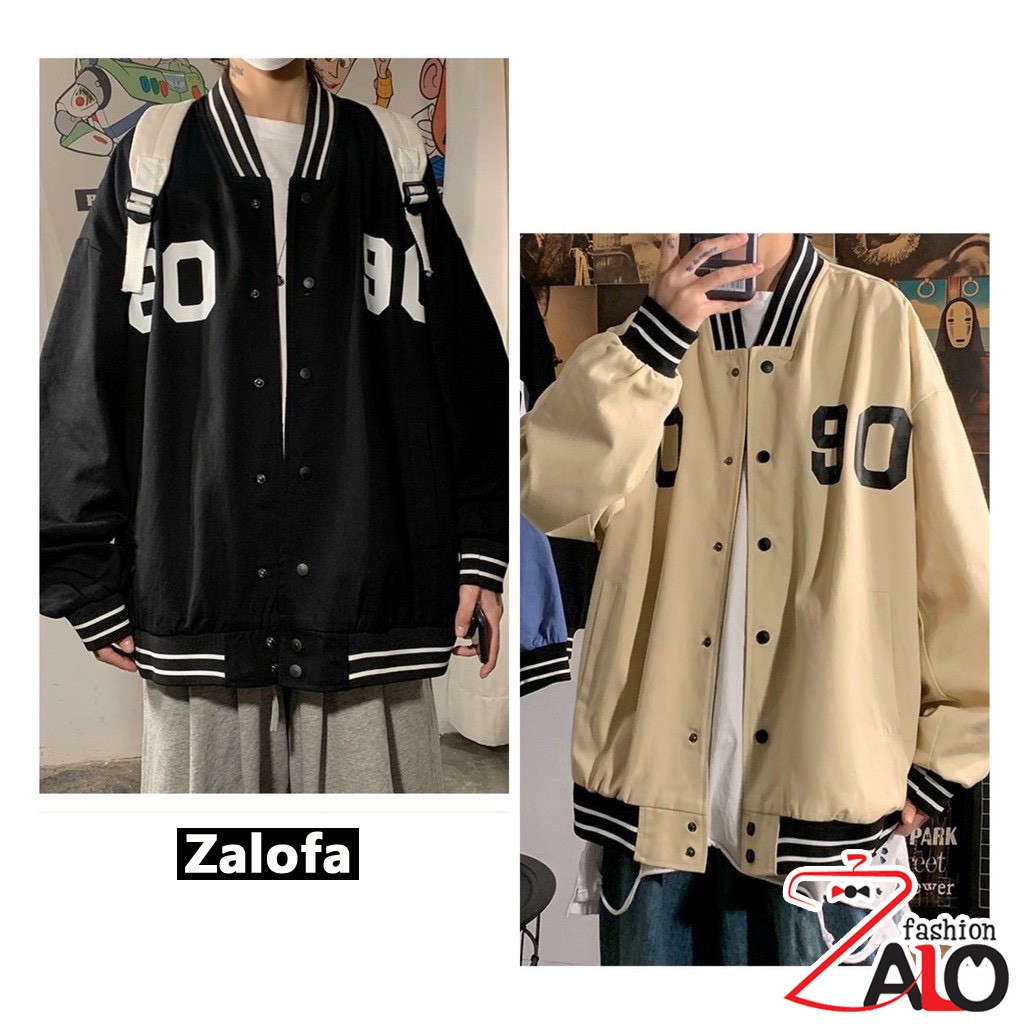 Áo khoác bomber dù 8090 Unisex ulzzang nam nữ 2 lớp Jacket Bomber Zalofa