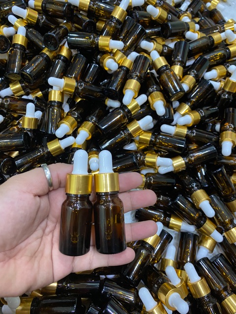Combor 10 chai chiết 10ml nâu nút bóp