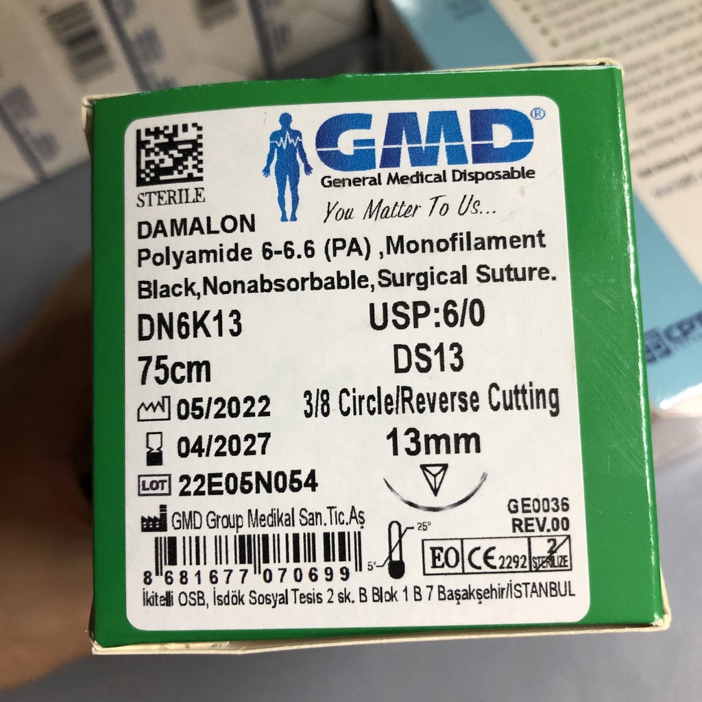 Chỉ thẩm mỹ không tiêu Damalon 6/0
