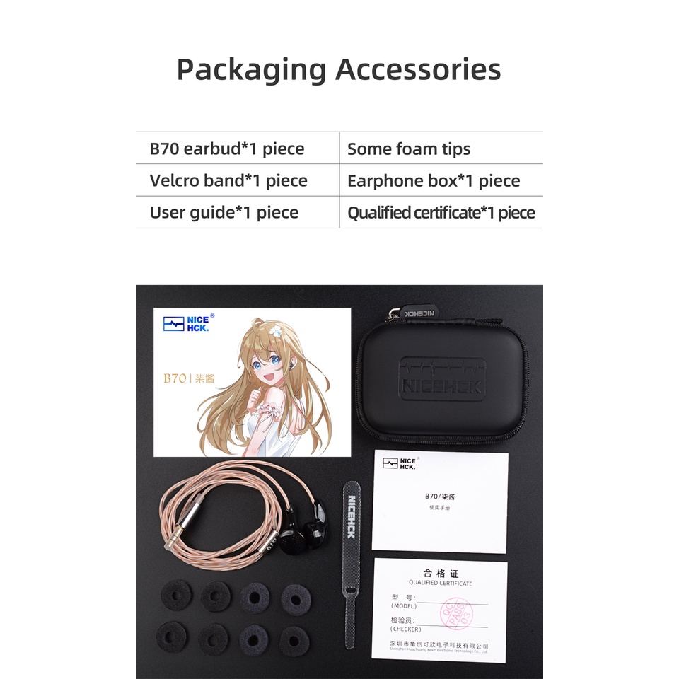 Tai Nghe Nhét Trong B70 3.5/4.4mm IEM HIFI 14.8mm X6 LBBS EB2S