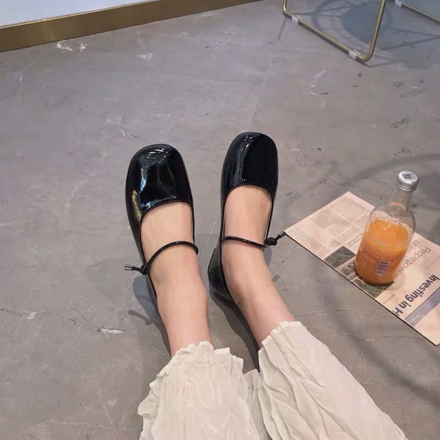 Giày Búp Bê Mũi Tròn Lorita, Quai Ngang Mảnh, Sẵn Trắng Đen, Giày Búp Bê Nữ Đế Bằng( Ảnh Thật) | BigBuy360 - bigbuy360.vn